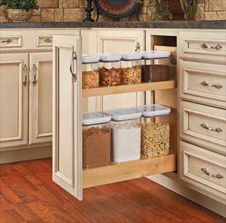 How to clean kitchen cabinets and install new kitchen pullouts, including this pull out pantry. 