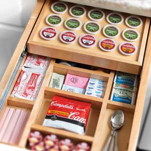 Add a k cup organizer to your kitchen drawer