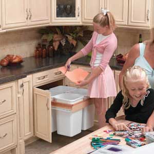 Add a recycle center to your cabinets